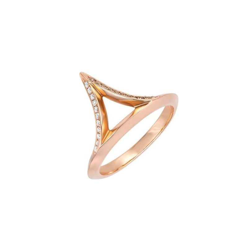 ICON FINE Spire 18K Rosaguld Ring m. Diamant