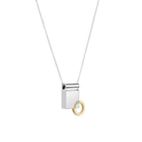 Icon Infinity 18K Gold Plated or Silver Necklace w. Diamond