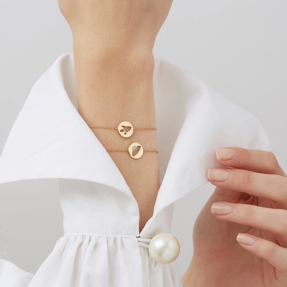 Cosmo Rocket 18K Gold Plated Bracelet w. Zirconia