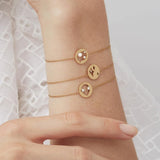 Cosmo Stella 18K Gold Plated Bracelet w. Zirconia