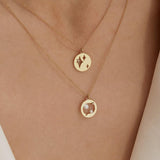 Cosmo Stella 18K Gold Plated Necklace w. Zirconia
