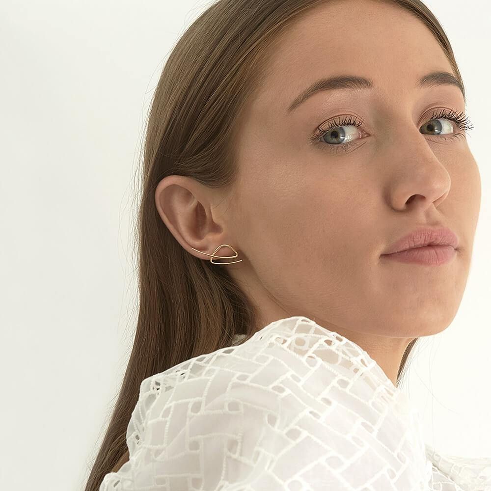 Cosmo Rosetta Orbit 18K Guld Øreringe