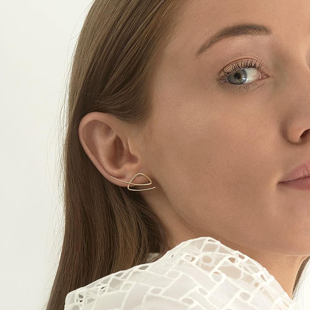 Cosmo Rosetta Orbit 18K Guld Øreringe