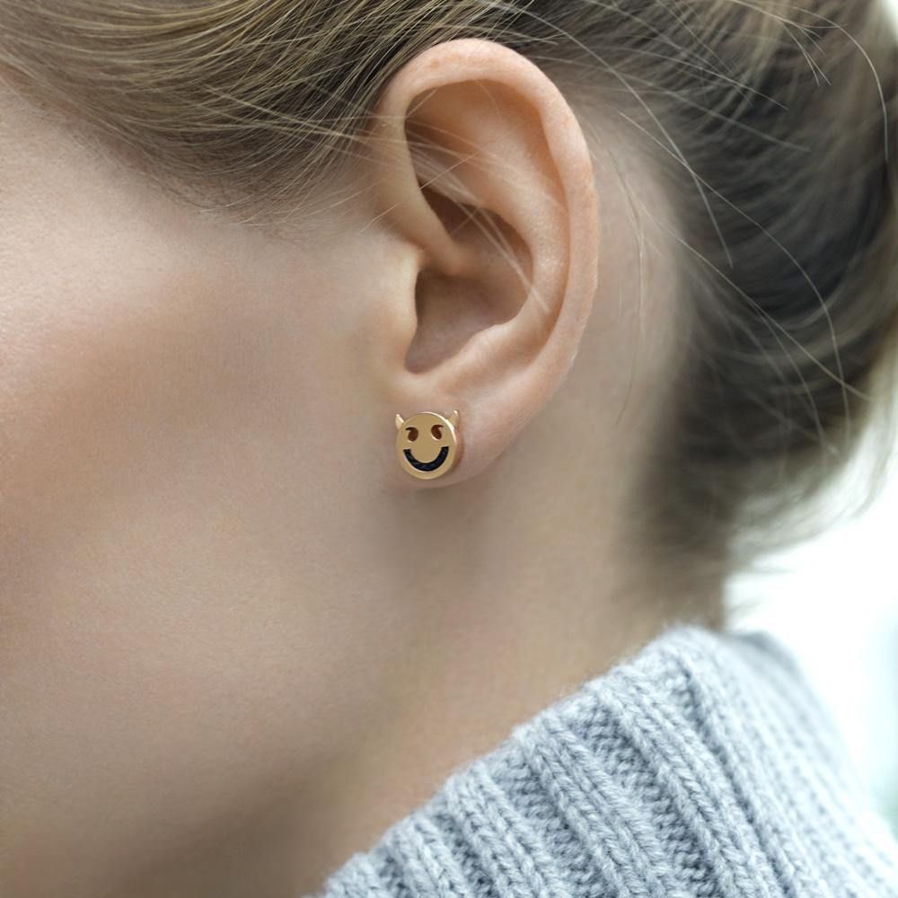 FRIENDS Happy Cord / Red 18K Gold Plated or Silver Studs