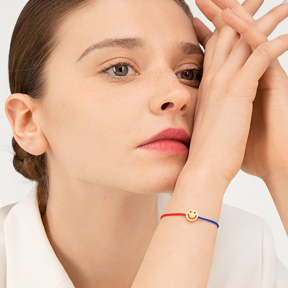 FRIENDS Turn Me Over Red & Blue 18K Gold Plated Bracelet