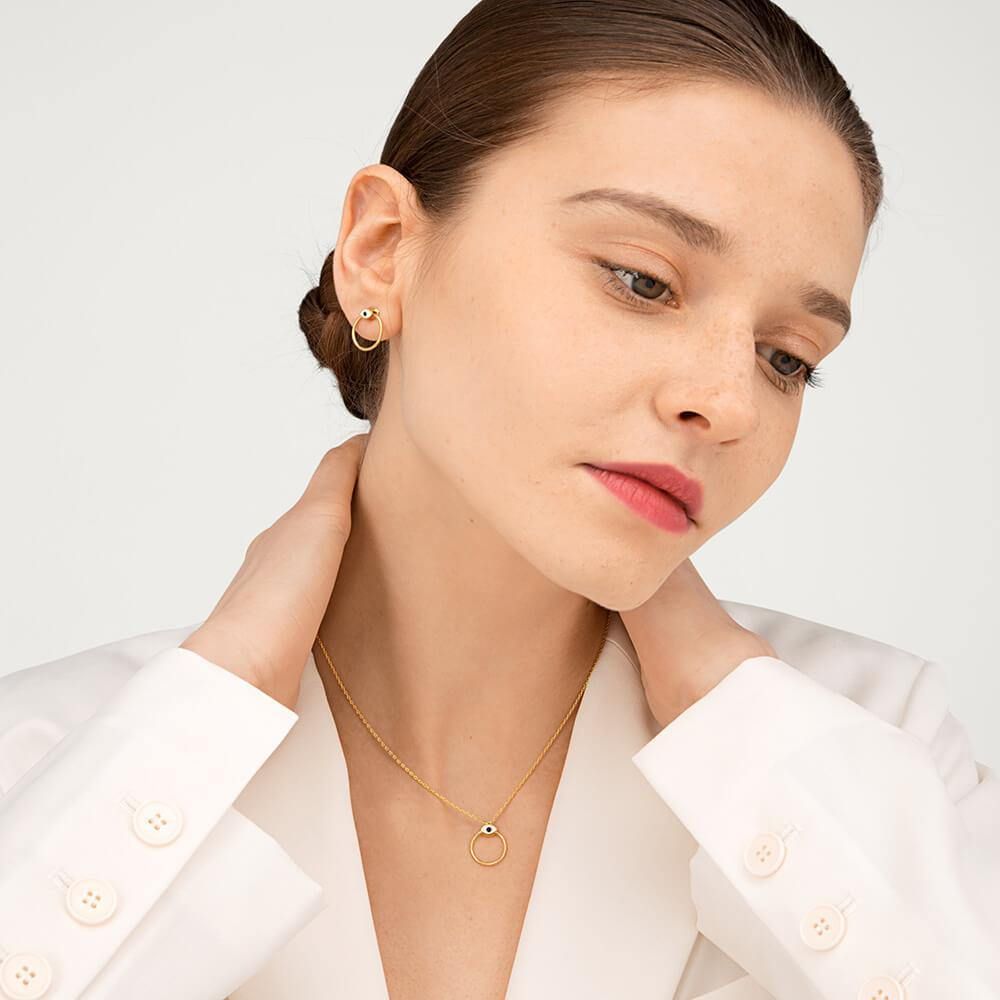 Orbit Infinity Iris Gold Plated Necklace