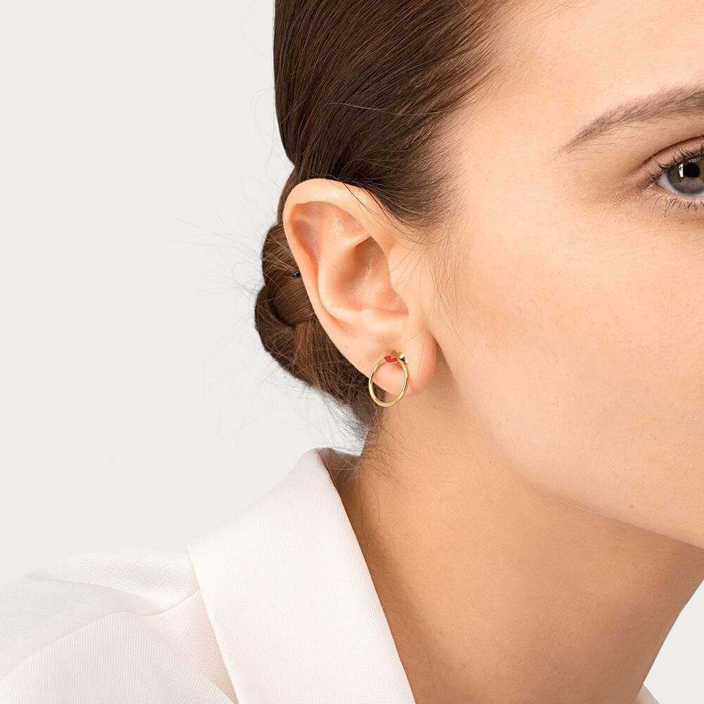 Orbit Infinity Heart Gold Plated Hoops