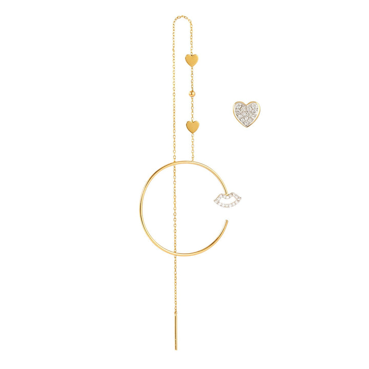 Modern Words Fine Crush 18K Guld Øreringe m. Diamant