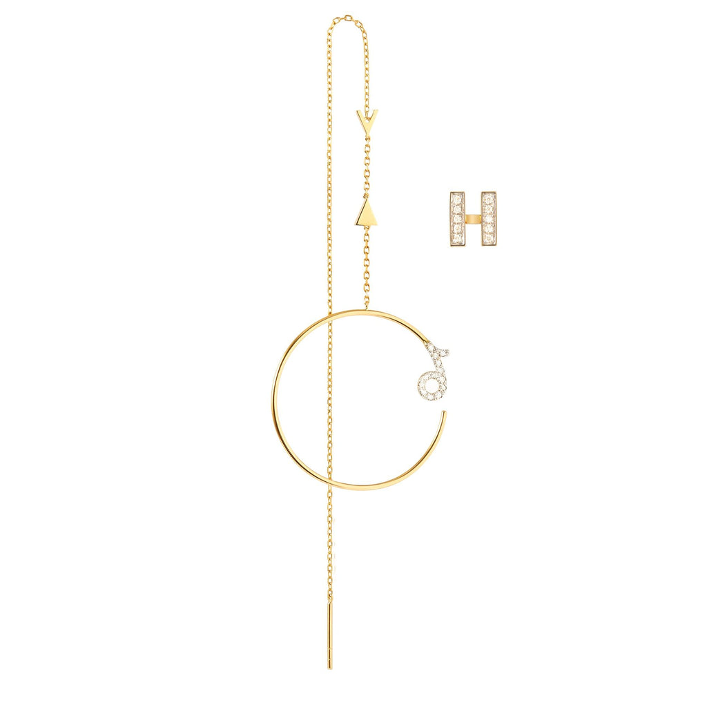 Modern Words Fine Melody 18K Gold Earrings