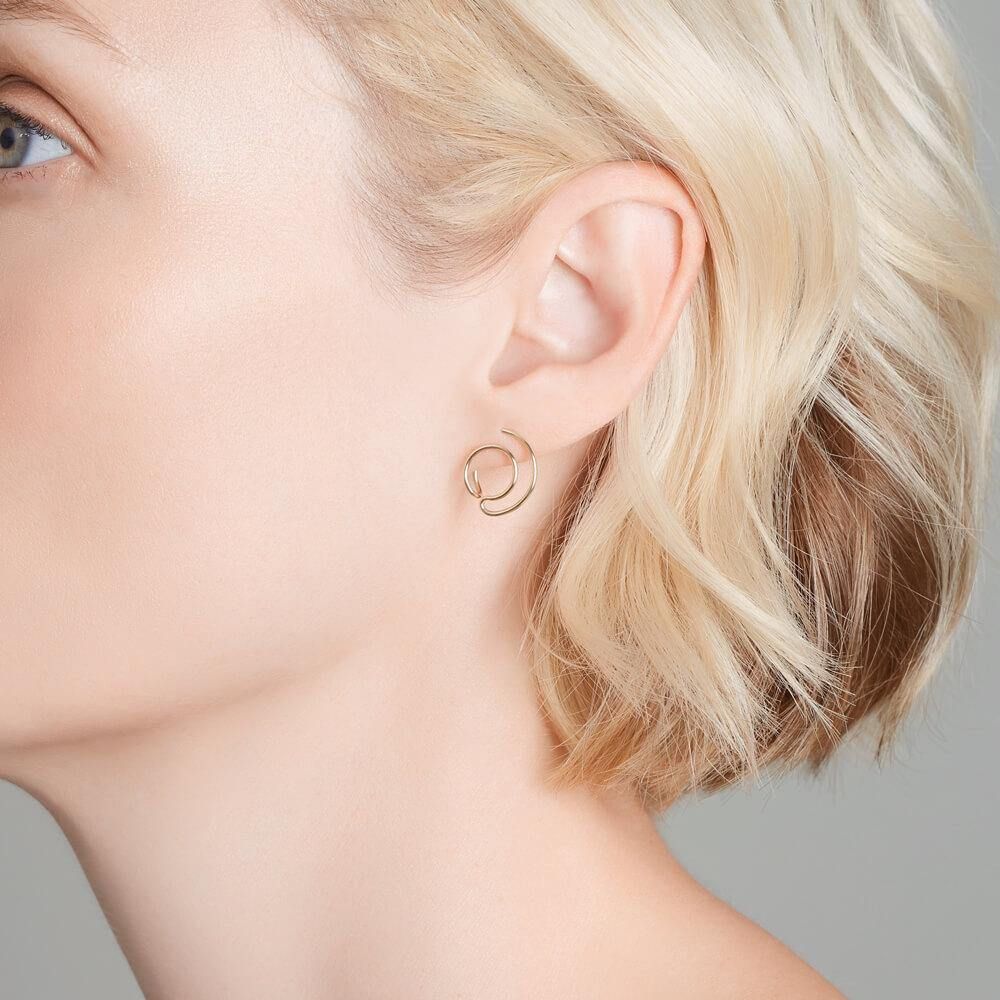 Orbit Fine Solar Gold Plated Earrings