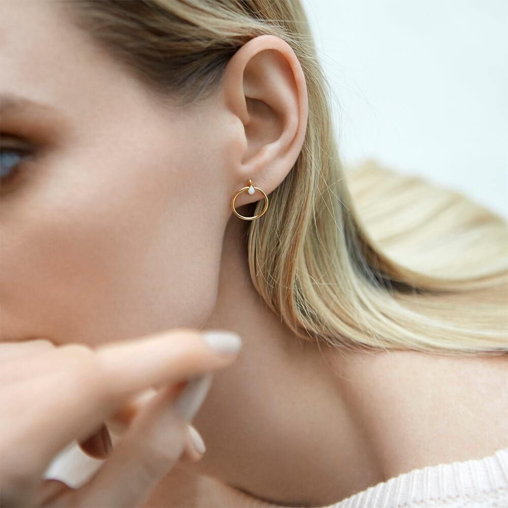 Orbit Infinity Drop Forgyldte Hoops