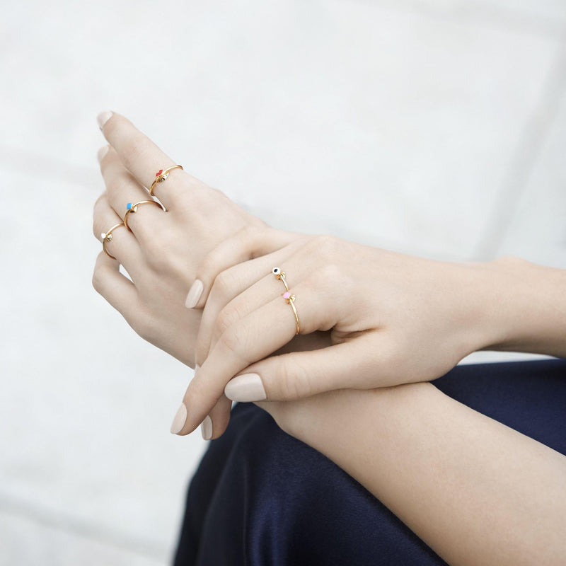 Orbit Infinity Drop Gold Plated Ring