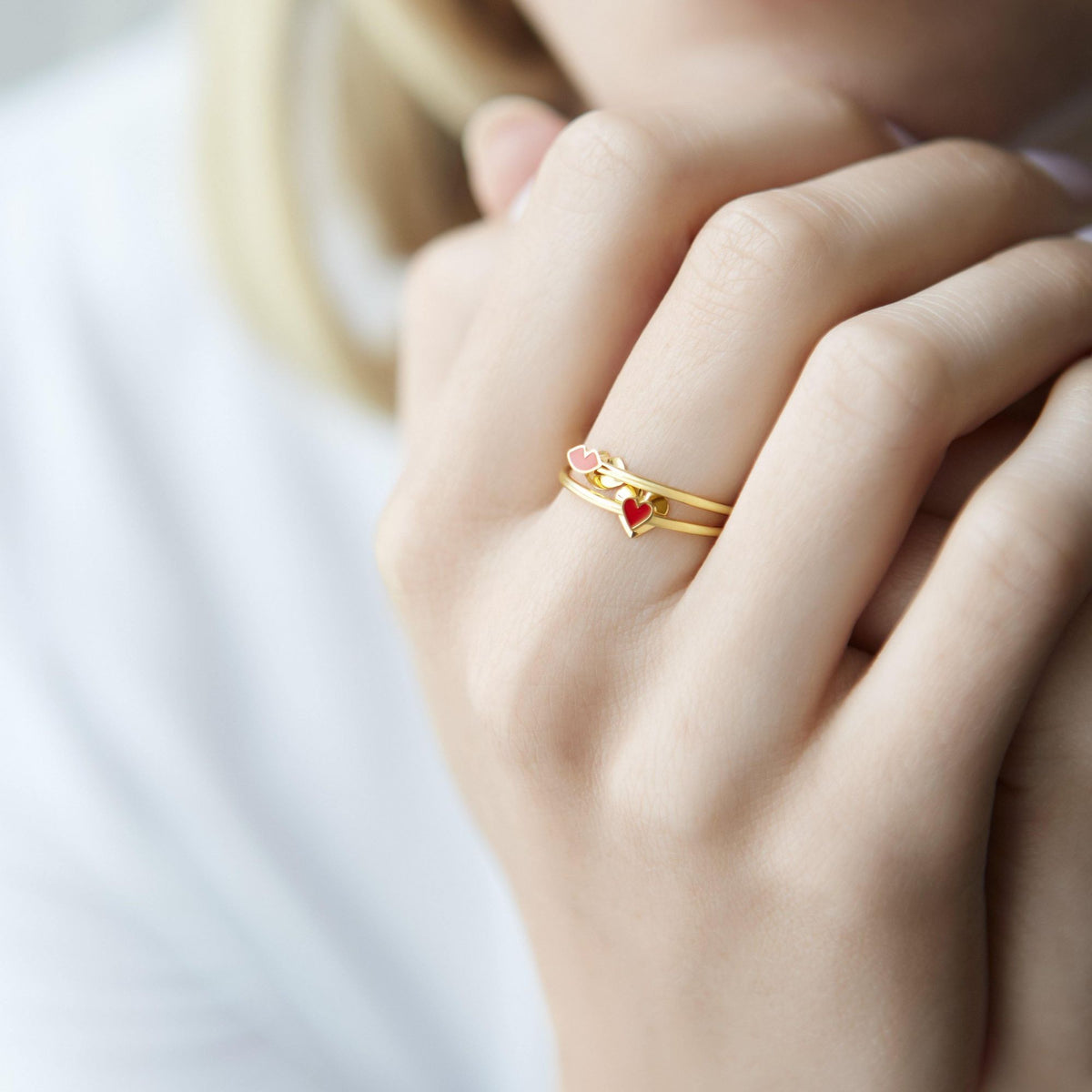 Orbit Infinity Lips Gold Plated Ring