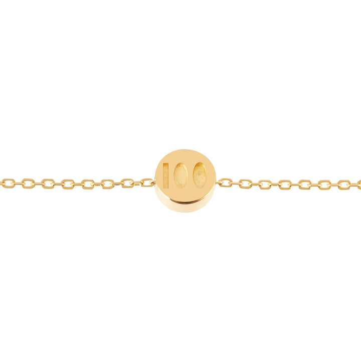 Modern Words Fine One Hundred 18K Gold Bracelet