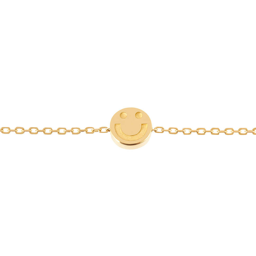 Modern Words Fine Happy 18K Gold Bracelet