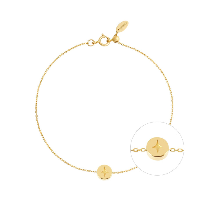 Modern Words Fine Light 18K Gold Bracelet