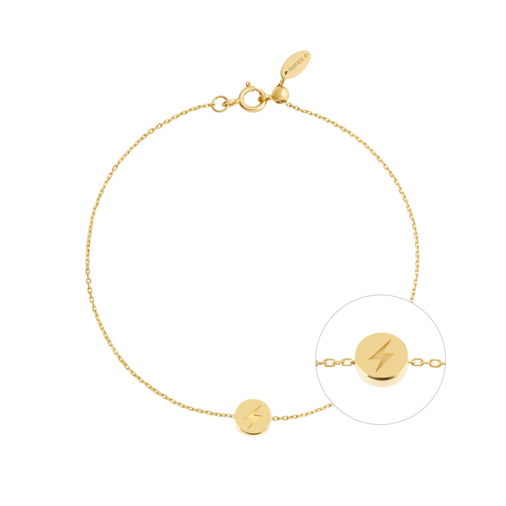 Modern Words Fine Lightning 18K Gold Bracelet