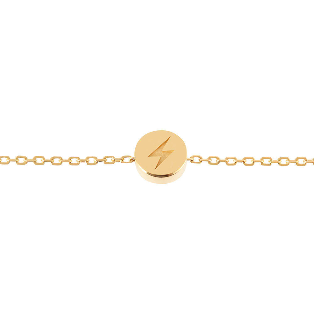 Modern Words Fine Lightning 18K Gold Bracelet