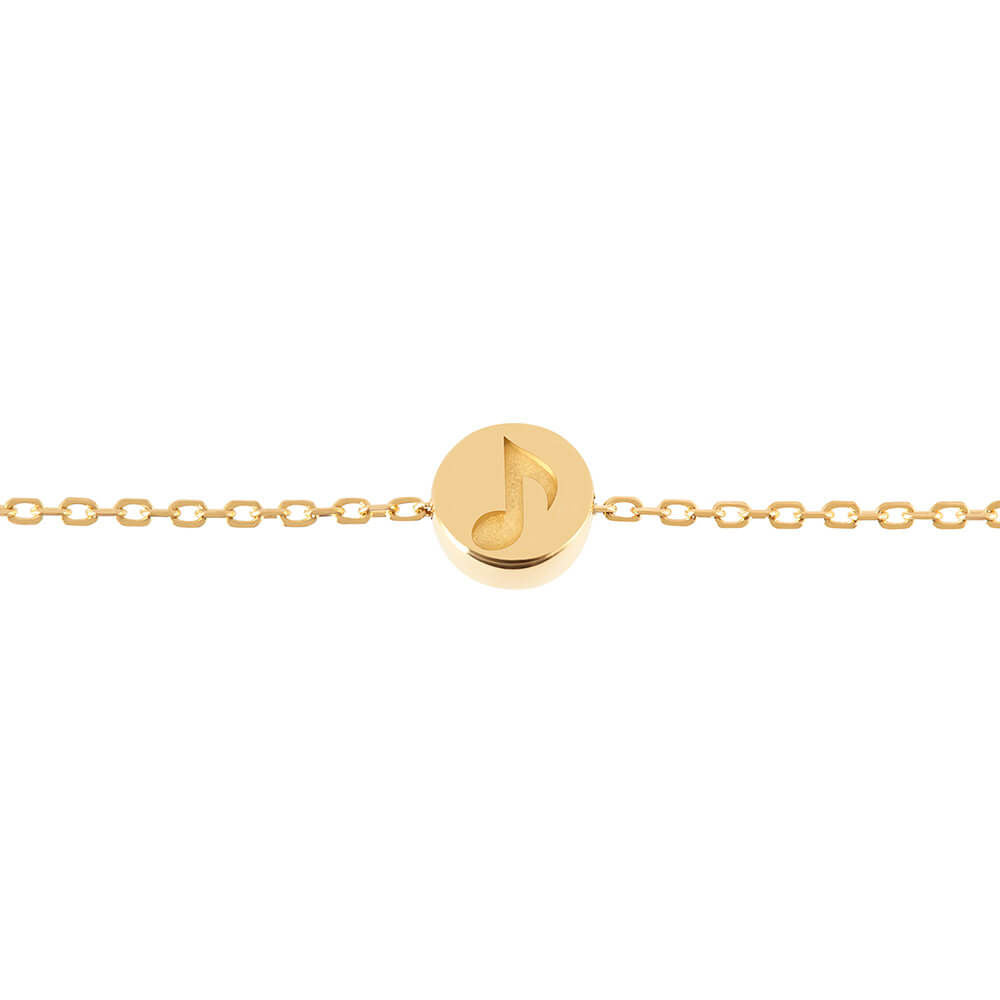 Modern Words Fine Music 18K Gold Bracelet w. Diamond