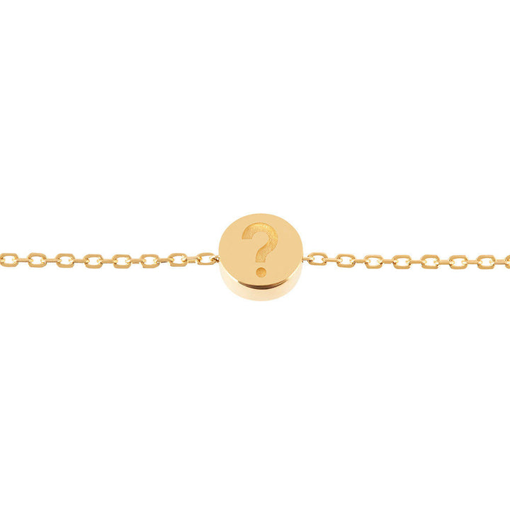 Modern Words Fine Question 18K Gold Bracelet