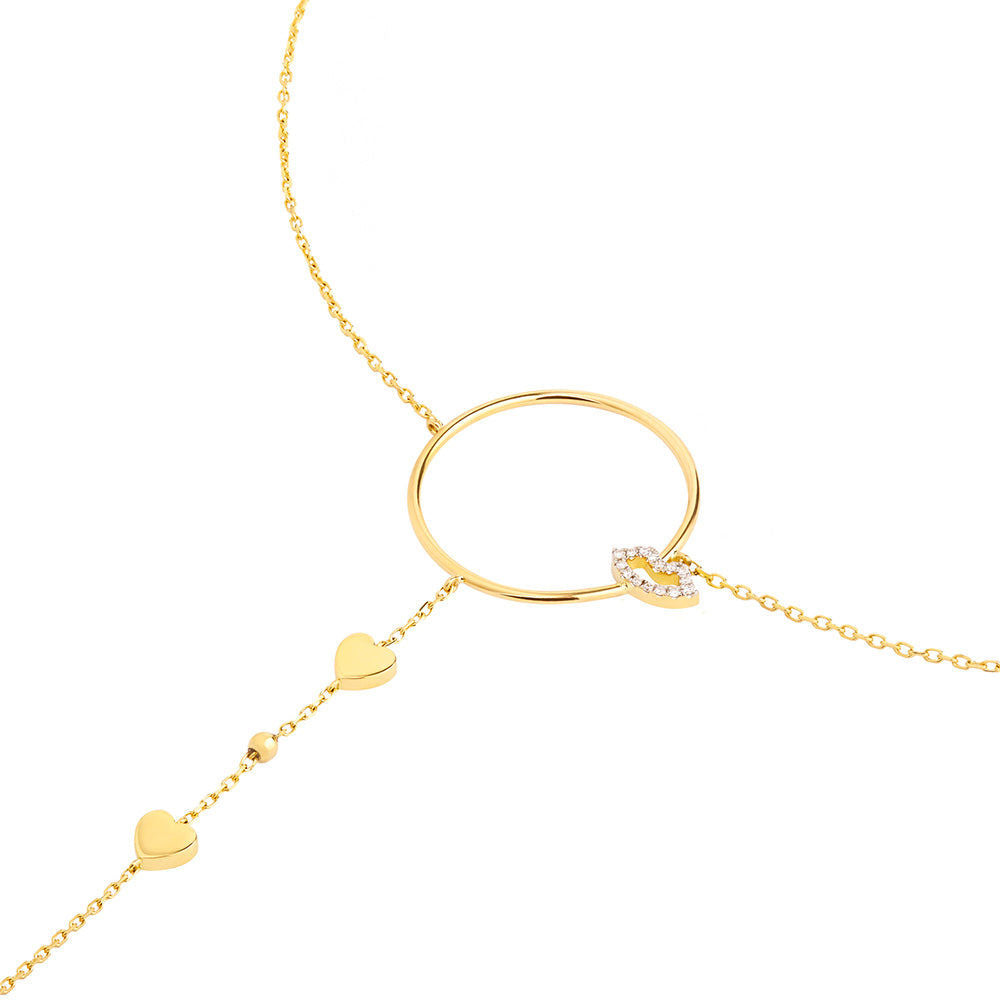 Modern Words Fine Crush Choker 18K Guld Halskæde m. Diamant