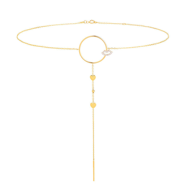 Modern Words Fine Crush Choker 18K Gold Necklace w. Diamond