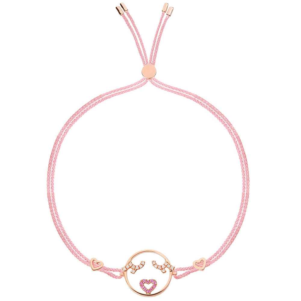 Moyen Flutter Eyes Kabel 18K Roségold Armband mit. Sapphire & Diamond