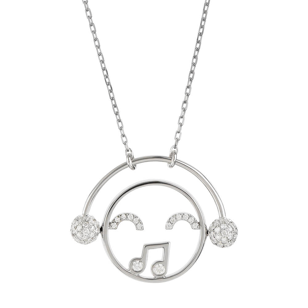 MOYEN DJ 18K Whitegold Necklace w. Diamond