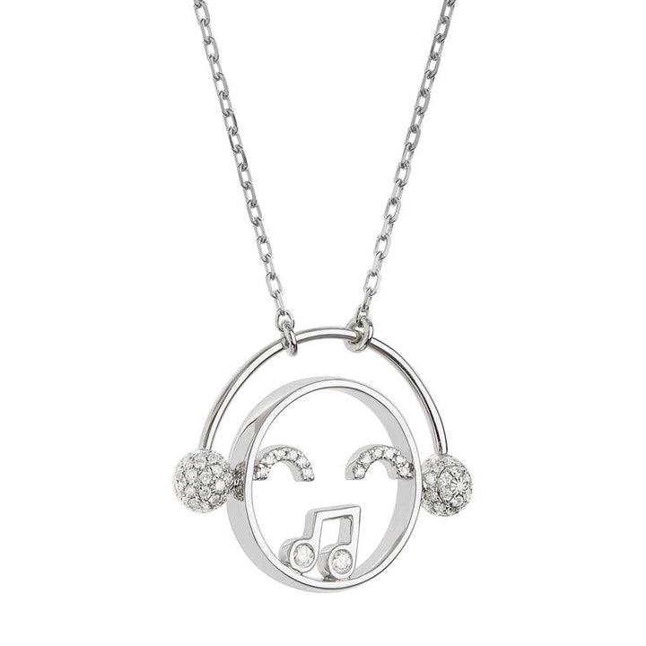 MOYEN DJ 18K Whitegold Necklace w. Diamond