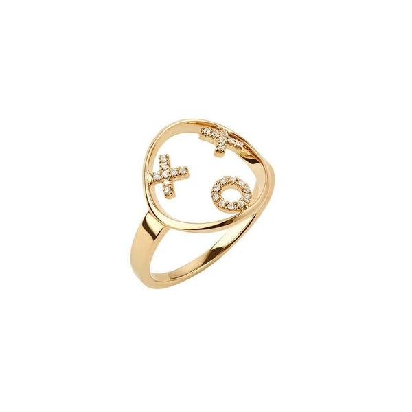 MOYEN XOXO 18K Guld Ring m. Diamant