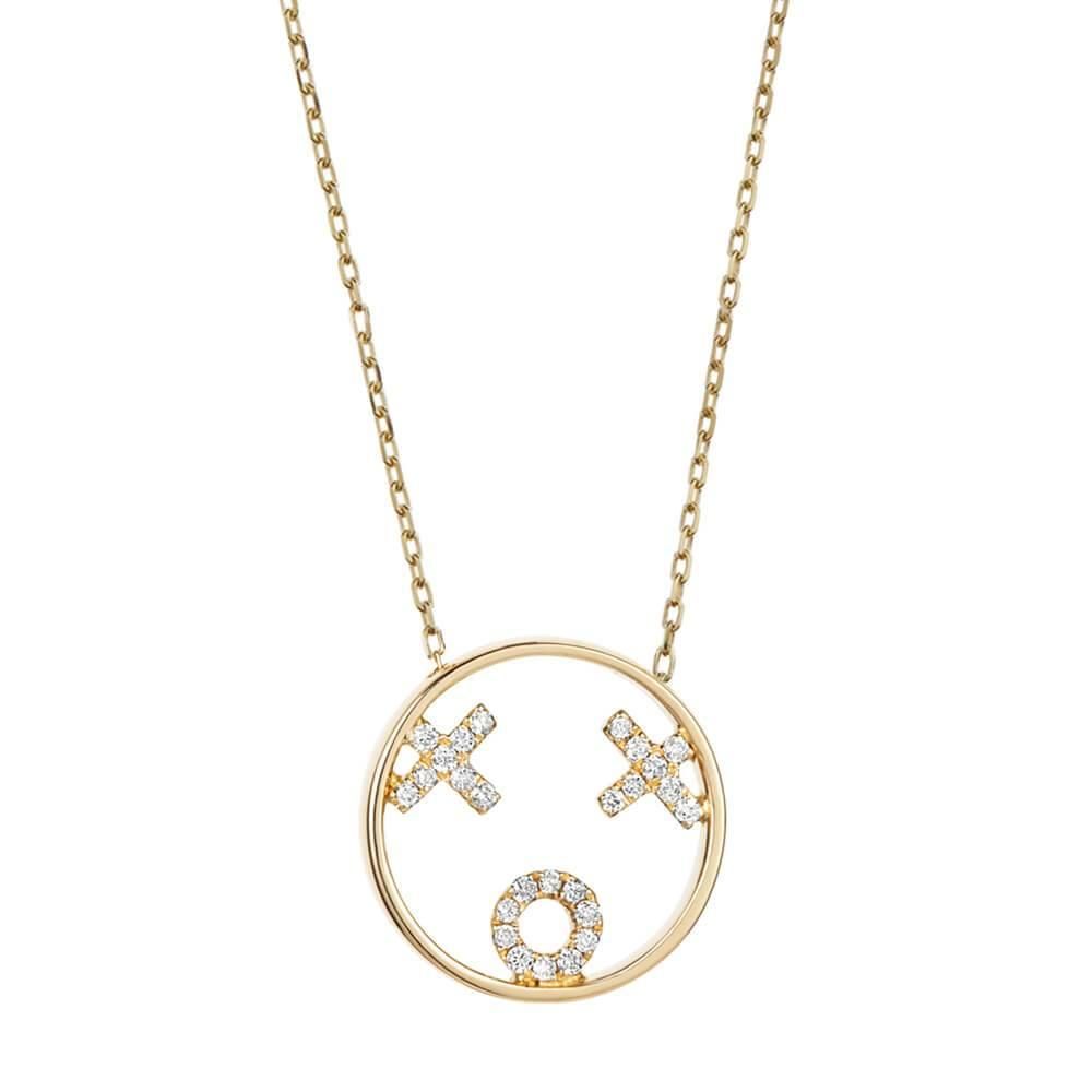 MOYEN XOXO 18K Gold Necklace w. Diamond