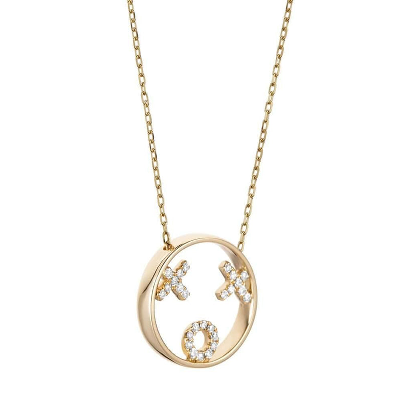 MOYEN XOXO 18K Gold Necklace w. Diamond