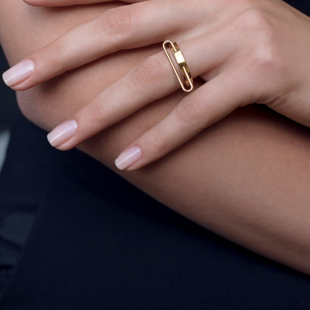 NEXUS Single Levitate Gold Plated Ring