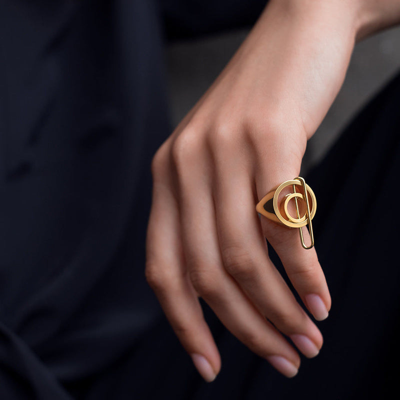 NEXUS Spin Gold Plated Ring