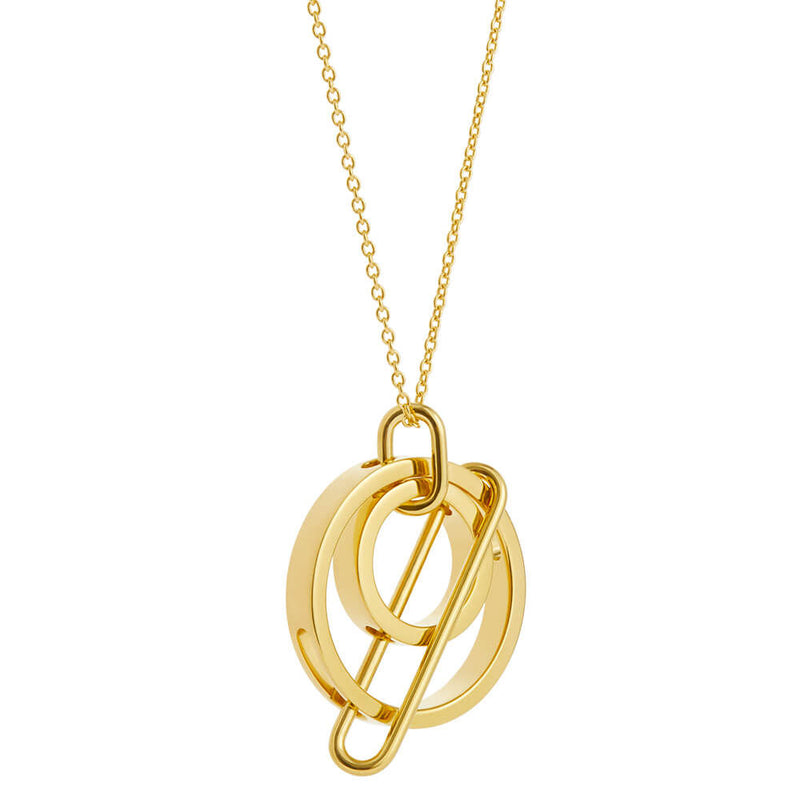 NEXUS Spin Gold Plated Necklace