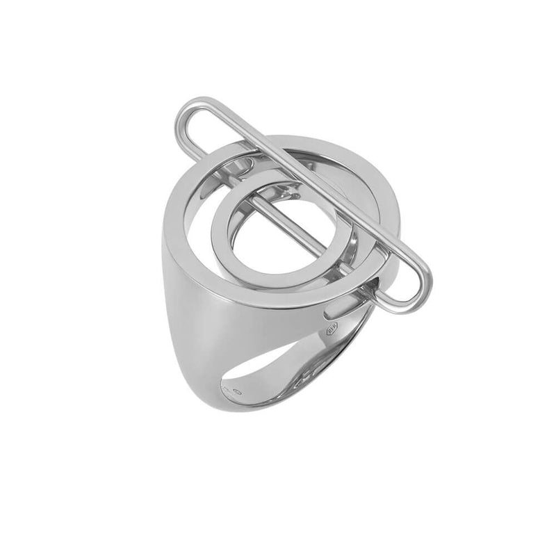 NEXUS Spin Ring - 18 Kt. Weißgold-Vermeil I 50