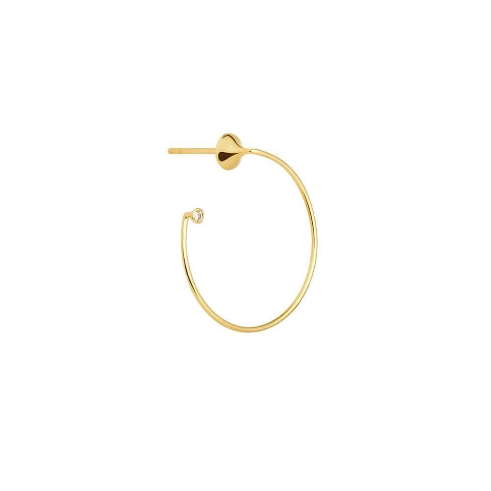 Orbit Fine Eclipse 14K Guld Øreringe m. Diamant