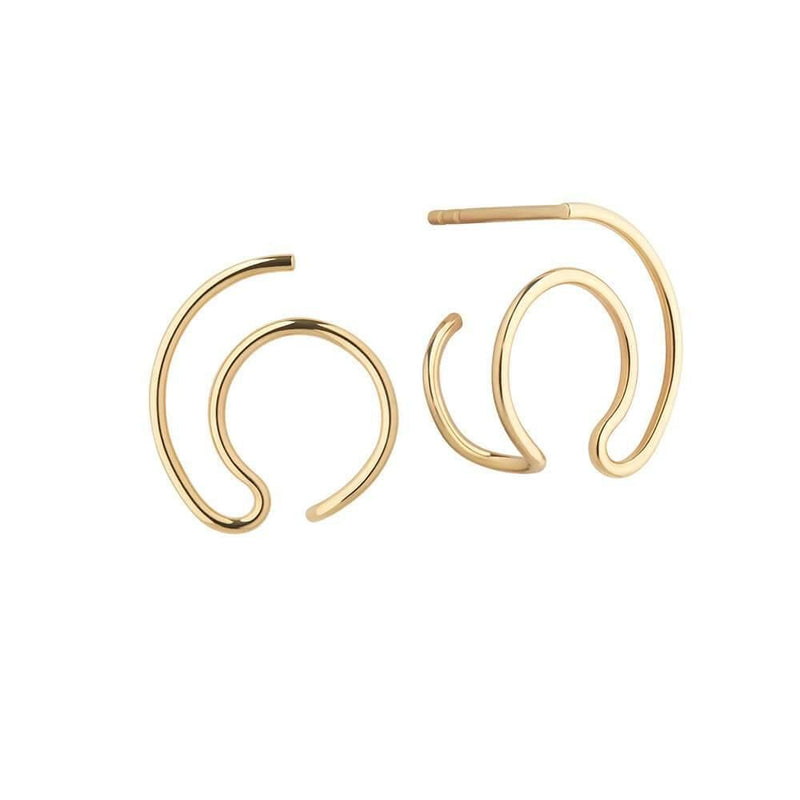 Orbit Fine Solar Gold Plated Earrings
