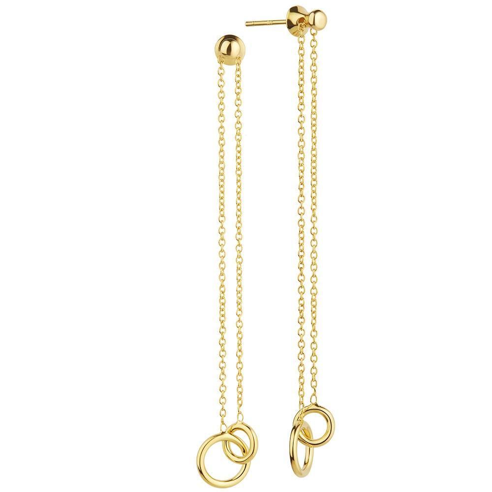 Orbit Gravity Gold Plated Earrings