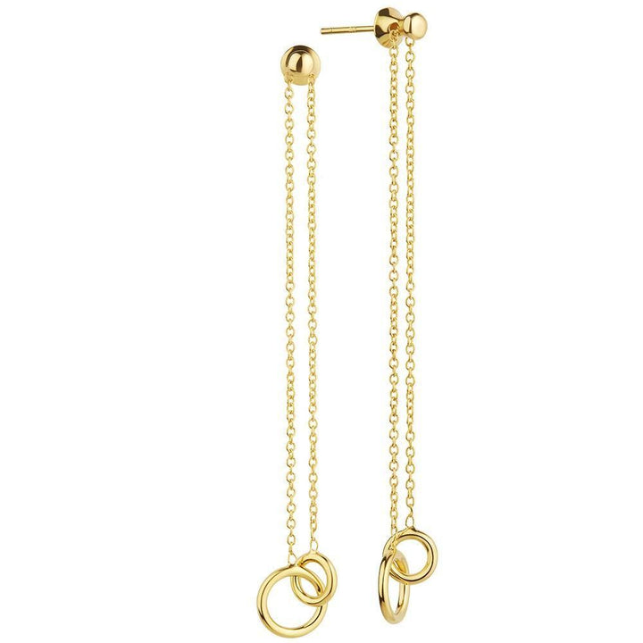 Orbit Gravity Gold Plated Earrings