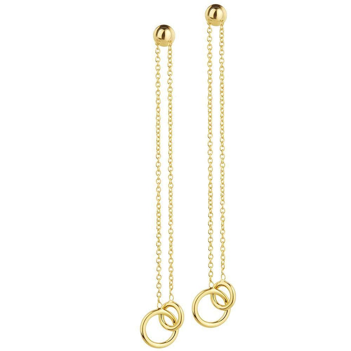 Orbit Gravity Gold Plated Earrings