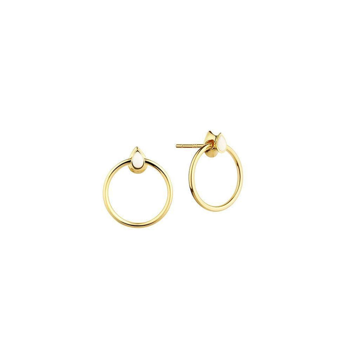 Orbit Infinity Drop Gold Plated Hoops