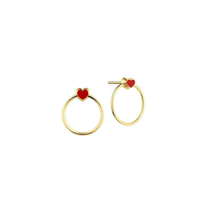 Orbit Infinity Heart Gold Plated Hoops