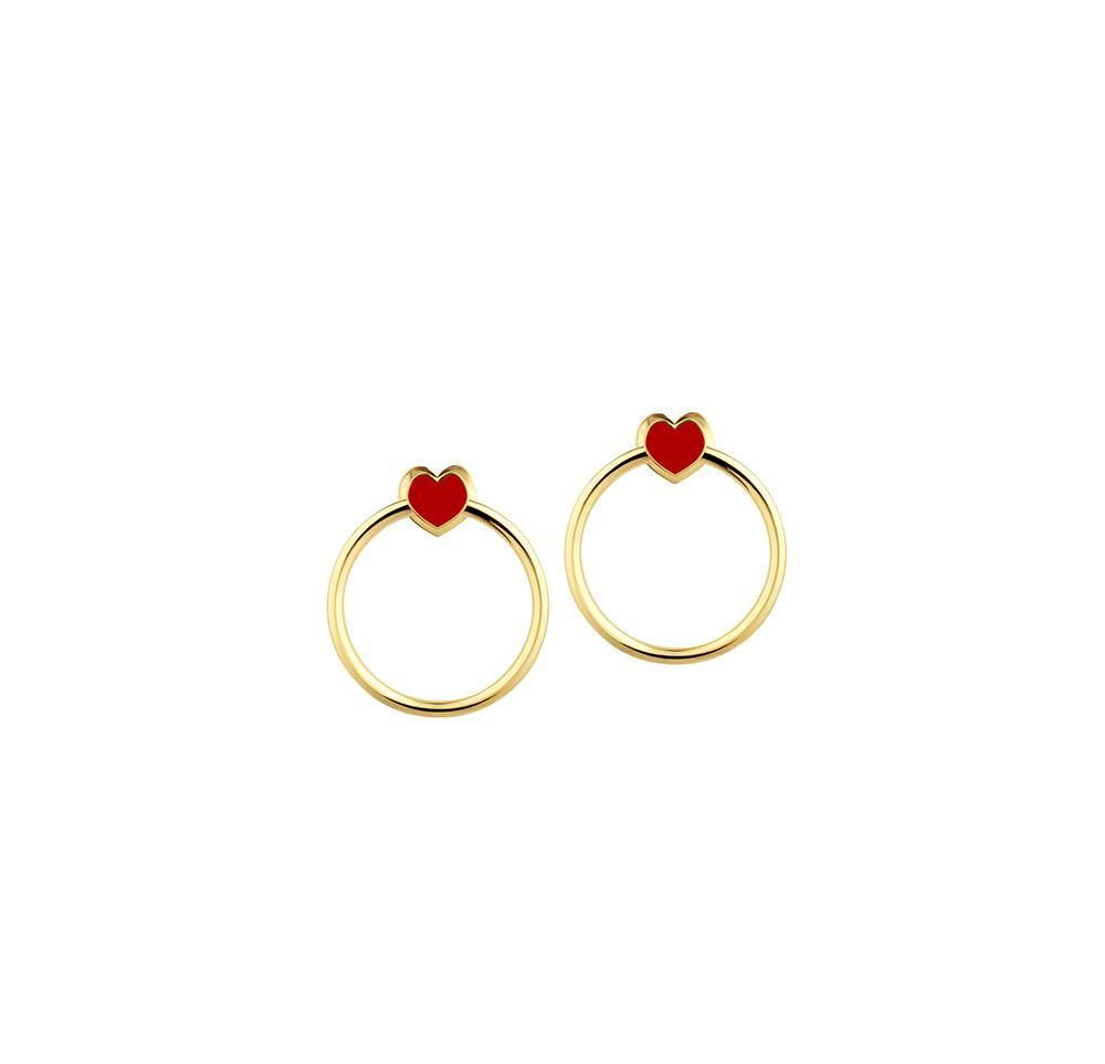 Orbit Infinity Heart Gold Plated Hoops