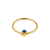 Orbit Infinity Cube Gold Plated Ring