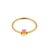 Orbit Infinity Dot Gold Plated Ring