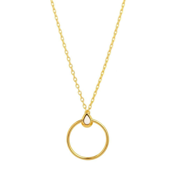 Orbit Infinity Drop Gold Plated Necklace