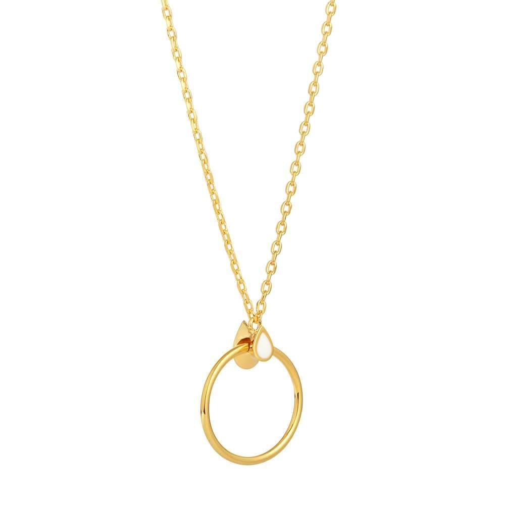 Orbit Infinity Drop Gold Plated Necklace