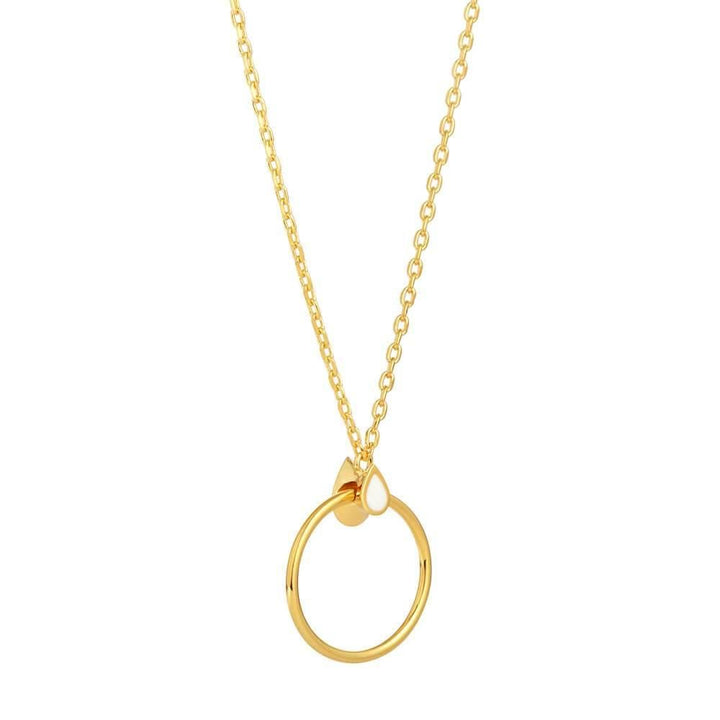 Orbit Infinity Drop Gold Plated Necklace