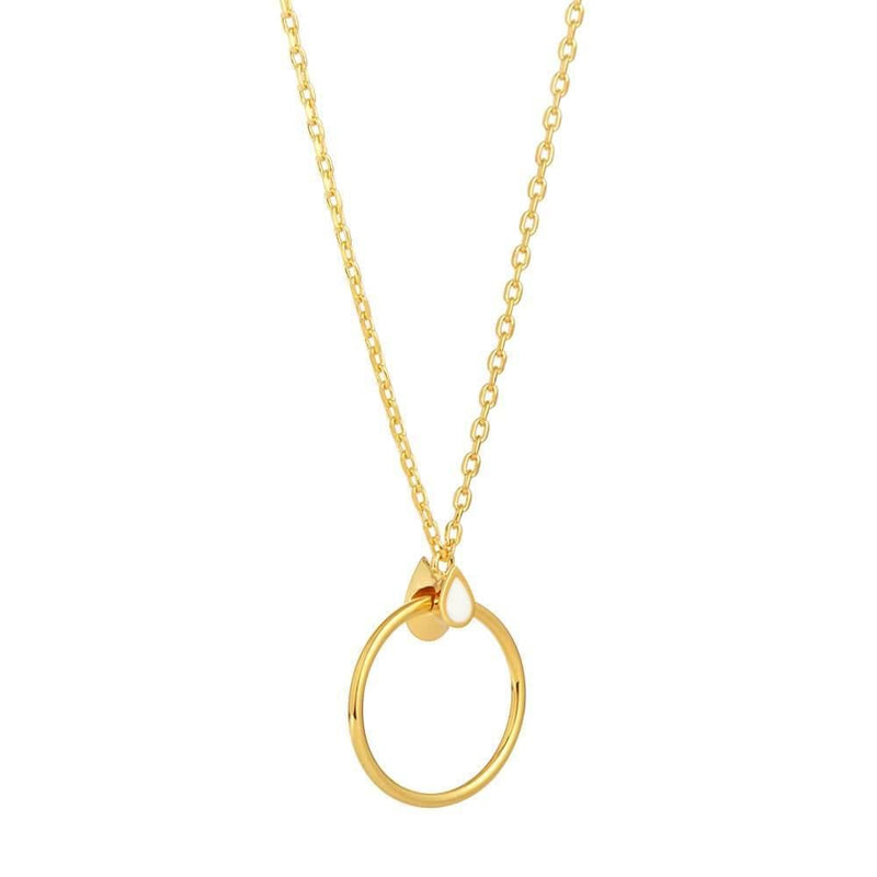 Orbit Infinity Drop Gold Plated Necklace